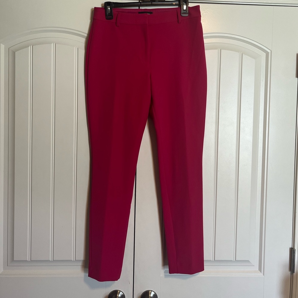 Express Raspberry Skinny Dress Pant Stretch+